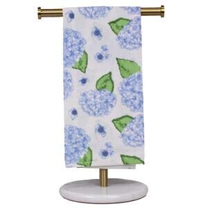 Hydrangea Hand Towel White/Blue   20x28